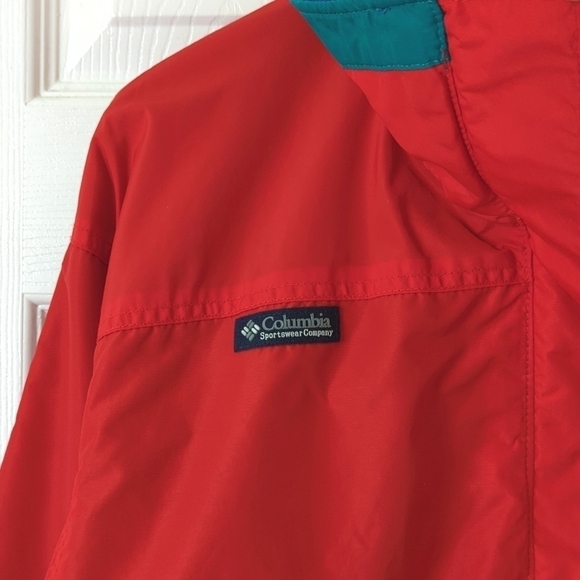 Columbia 90's Vintage Bugaboo Nylon Full Zip Winter Ski Shell Jacket Red Blue L - Picture 4 of 16
